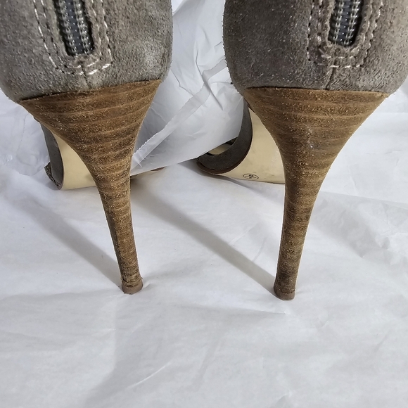 Chinese Laundry Gray Boho Fringe Strappy Sandals Shoe Womens Zipper Size 9 - Picture 8 of 11